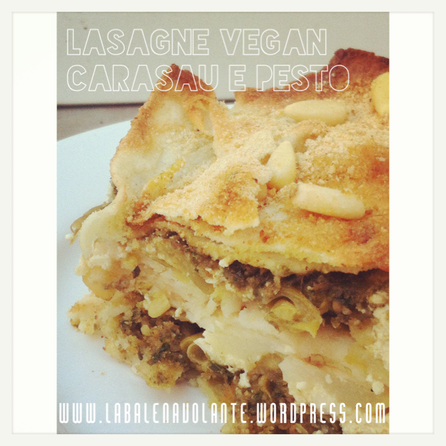 lasagne vegan balenavolante carasau e pesto